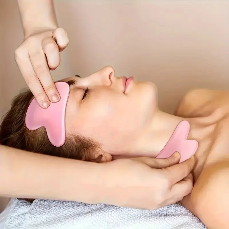 2Pcs Roller for Face Neck Eye Facial Massage Kit Ice Face Roller Gua Sha Board Portable Facial Massage Roller Lifting Contouring